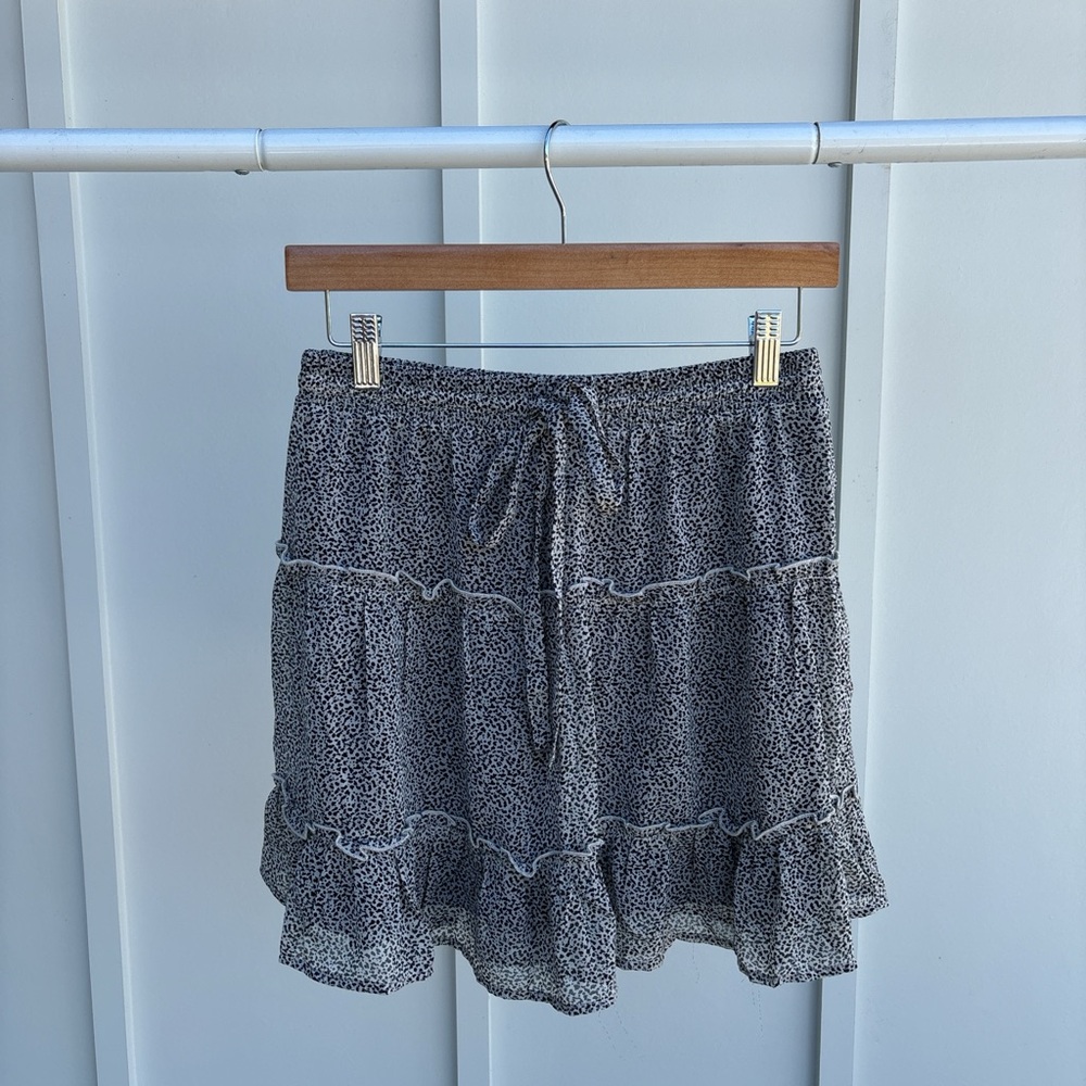 Sienna Sky - Black and White Cheetah Print Mini Skirt